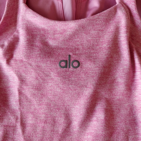 alo yoga Alosoft Complete Tank Pink Heather in Size S - Picture 5 of 6